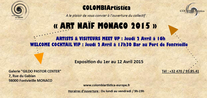 carton vernissage art naïf monaco 2015 colombiartistica